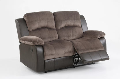 The Sutton Chocolate Padded Suede Manual Recliner Loveseat - view 6