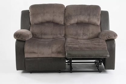 The Sutton Chocolate Padded Suede Manual Recliner Loveseat - view 8