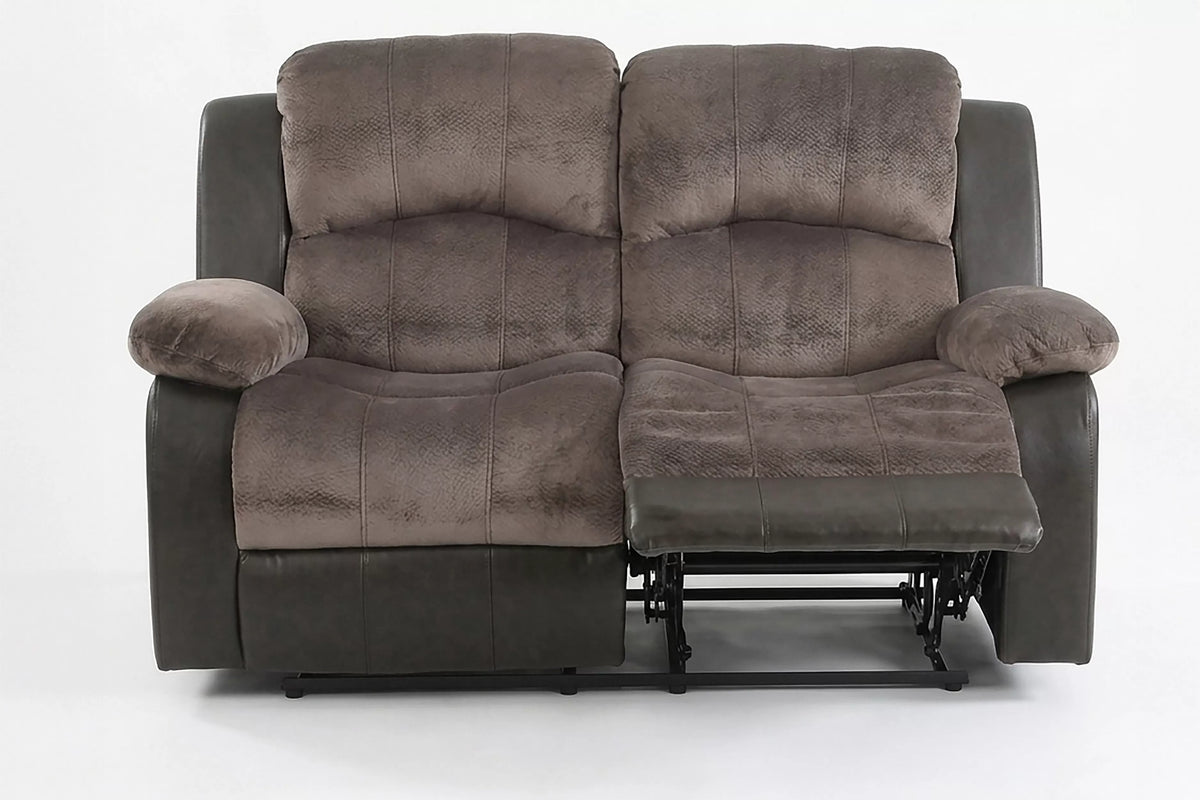 The Sutton Chocolate Padded Suede Manual Motion Living Room Set – 3 Piece - view 20