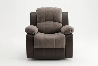 The Sutton Chocolate Padded Suede Manual Glider Recliner Chair - view 5
