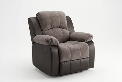 The Sutton Chocolate Padded Suede Manual Glider Recliner Chair - view 6