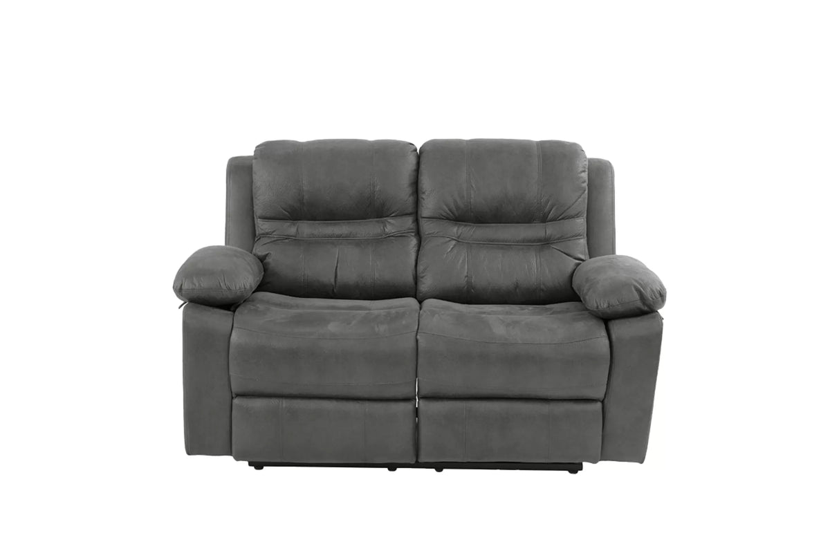 The Norwood Slate Blue Breathable Leatherette Manual Motion Living Room Set – 3 Piece - view 11
