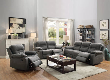 The Norwood Slate Blue Breathable Leatherette Manual Glider Recliner Chair - view 2