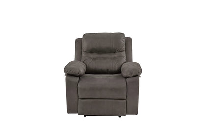 The Norwood Slate Blue Breathable Leatherette Manual Glider Recliner Chair - view 3