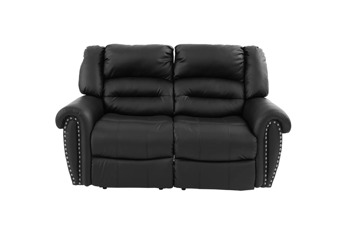 The Grady II Black Bonded Leather Manual Recliner Loveseat - view 3