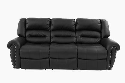 The Grady II Black Bonded Leather Manual Recliner Sofa - view 3