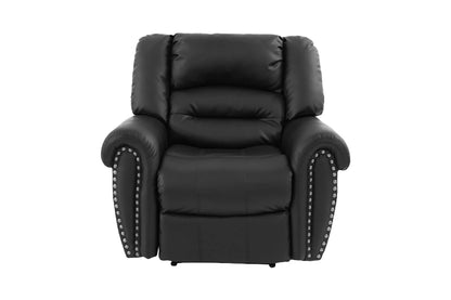 The Grady II Black Bonded Leather Manual Glider Recliner Chair - view 3