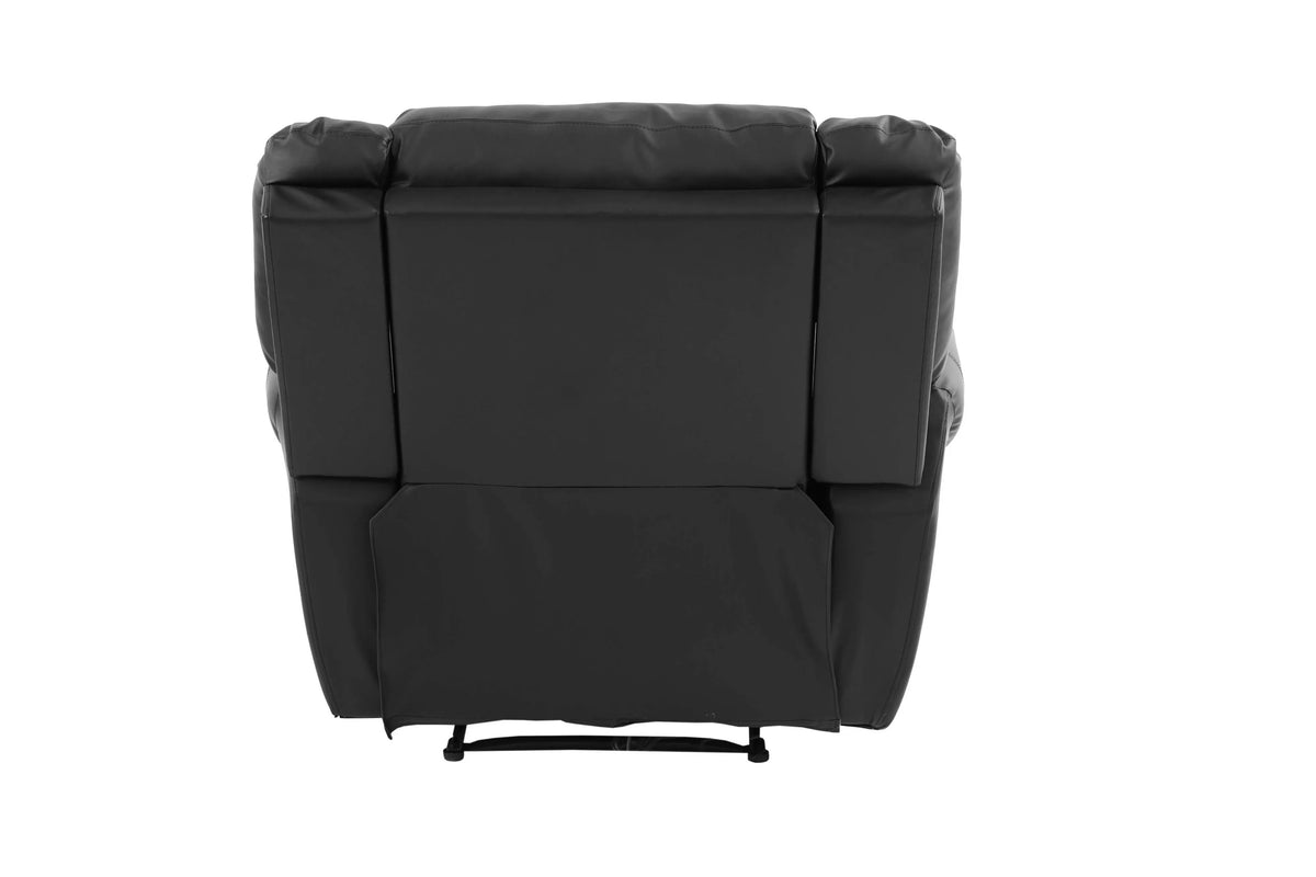 The Grady II Black Bonded Leather Manual Motion Living Room Set – 3 Piece - view 9