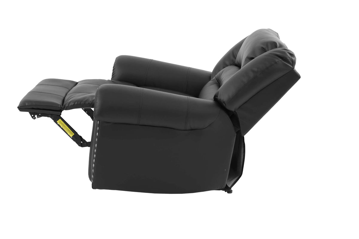 The Grady II Black Bonded Leather Manual Motion Living Room Set – 3 Piece - view 12