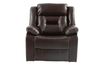 The Kessler Dark Brown Gel Leatherette Manual Motion Living Room Set – 3 Piece - view 6