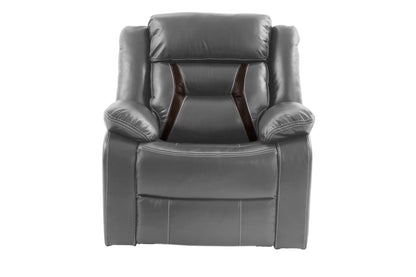 The Kessler Gray Gel Leatherette Manual Glider Recliner Chair - view 3