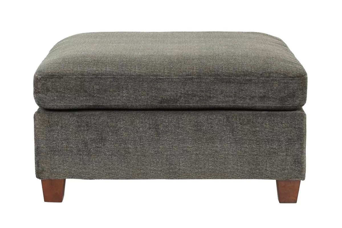 The Chenille Gray Cocktail Ottoman - view 2