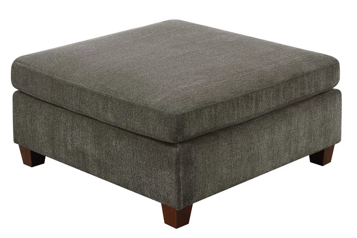 The Chenille Gray Cocktail Ottoman - view 1