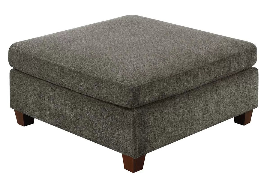 The Chenille Gray Cocktail Ottoman