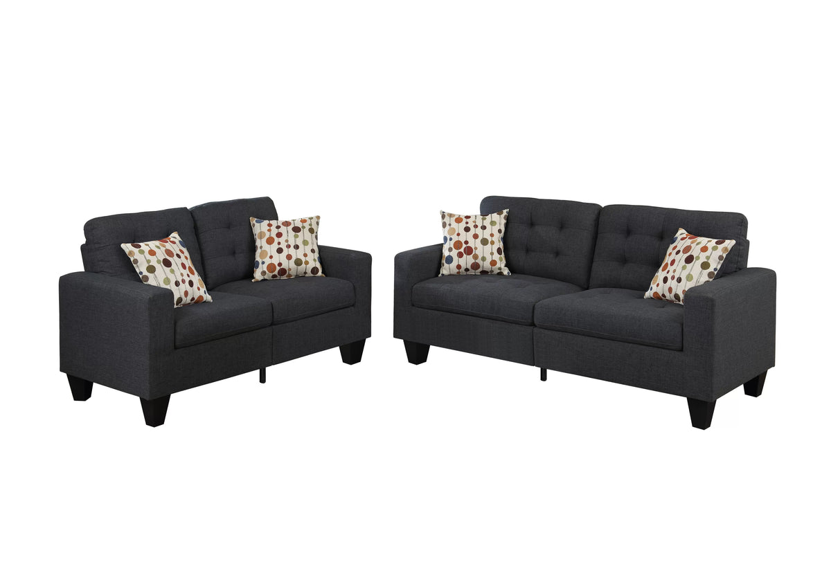The Rowan Blue Gray Sofa Set – 2 Piece - view 2