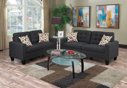 The Rowan Blue Gray Sofa Set – 2 Piece