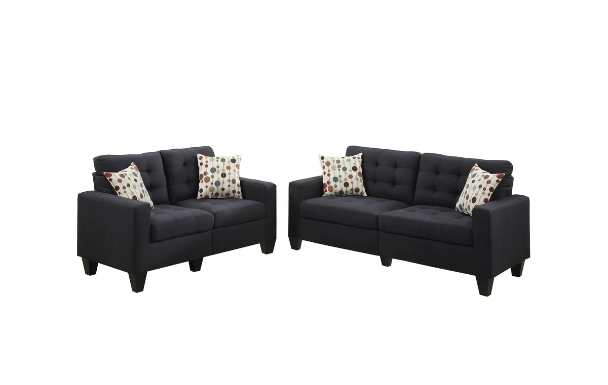 The Rowan Black Sofa Set – 2 Piece - view 2