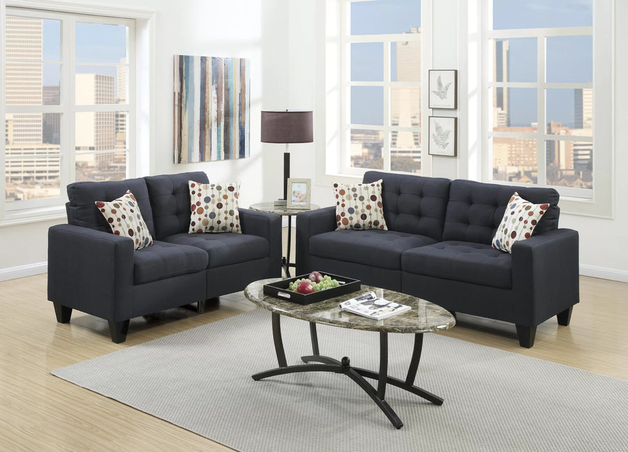 The Rowan Black Sofa Set – 2 Piece