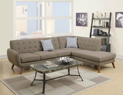 The Donnelly Gray Linen-Look Sectional – 2 Piece