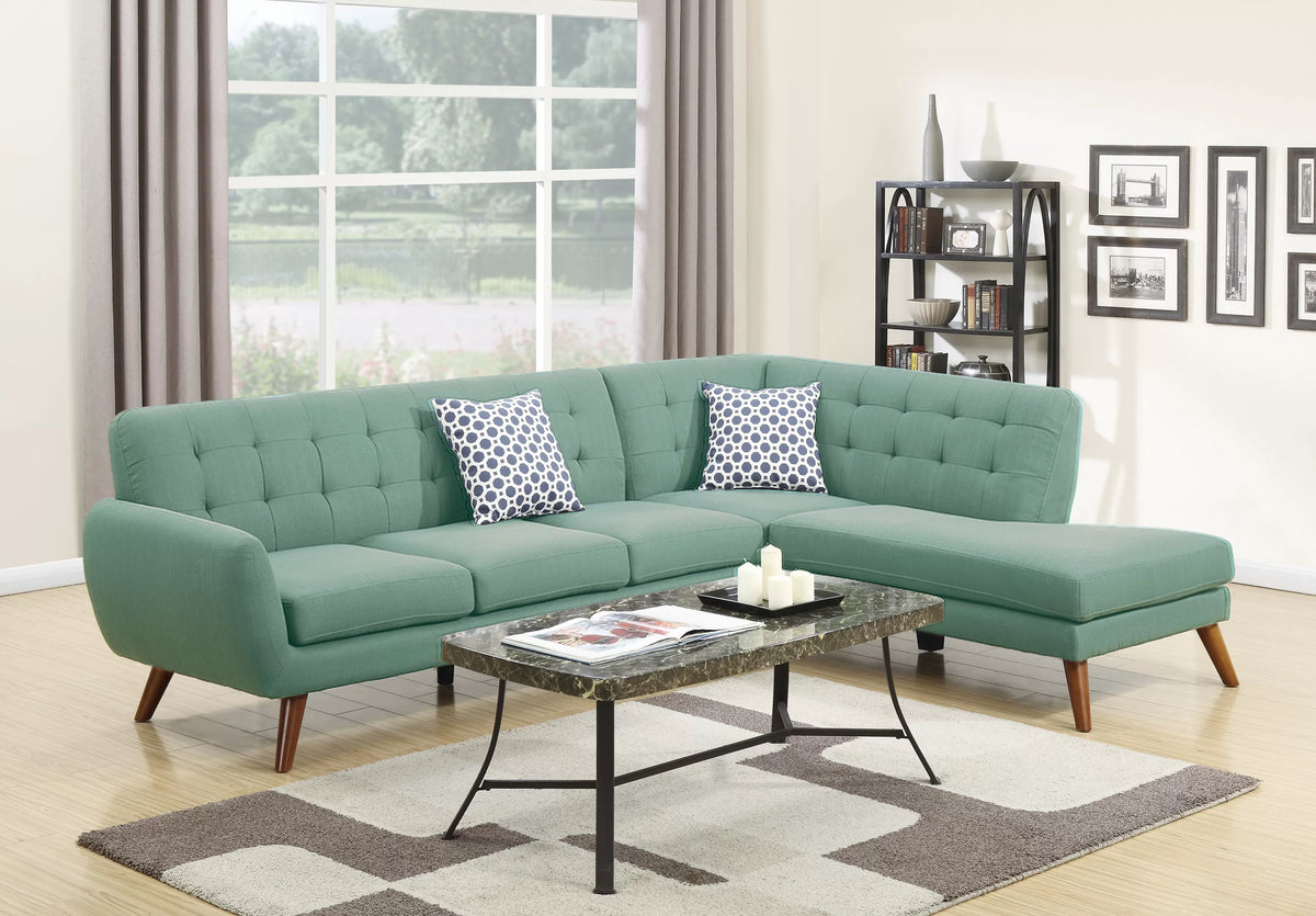 The Donnelly Laguna Linen-Look Sectional – 2 Piece