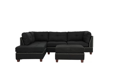 The Thornton Black Sectional – 3 Piece - view 2
