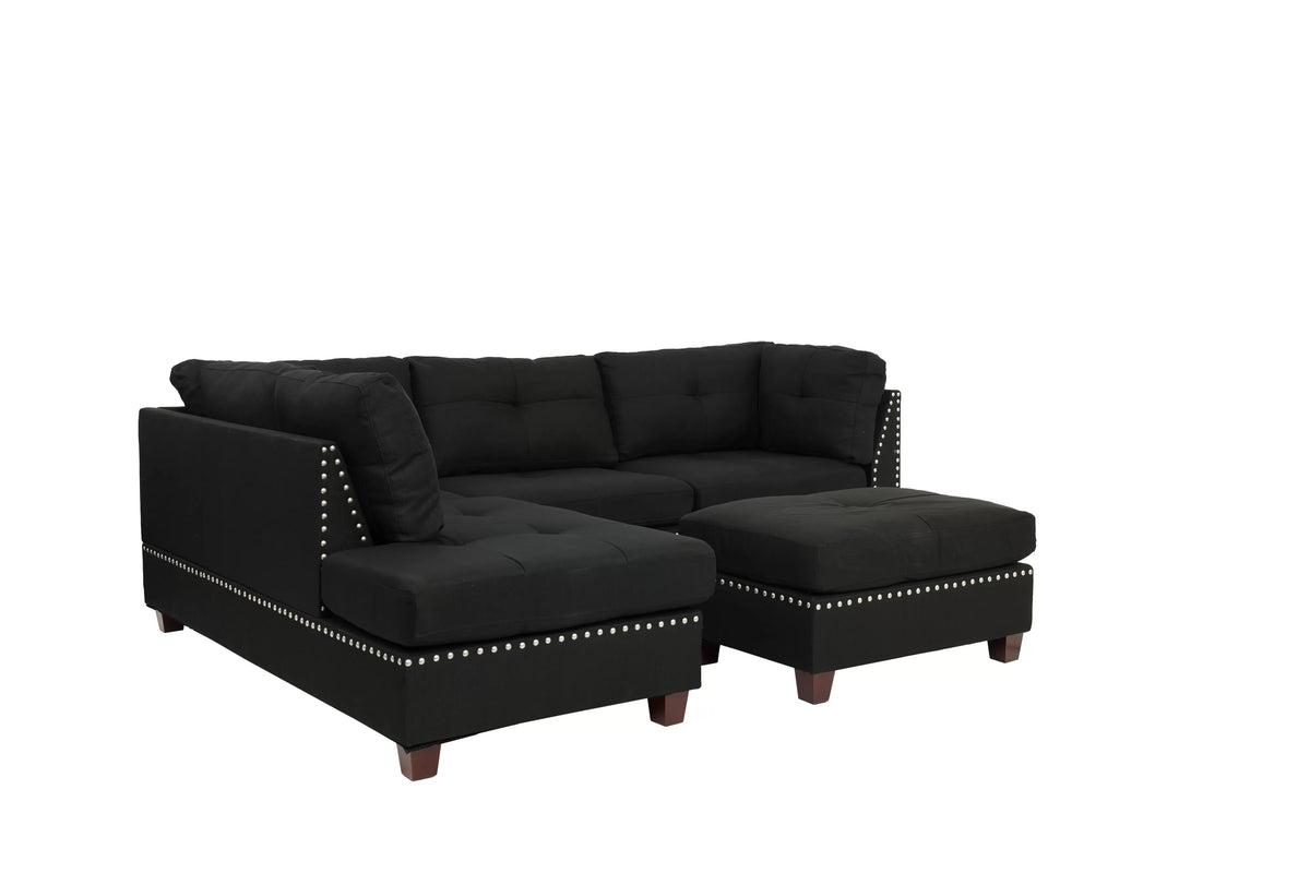 The Thornton Black Sectional – 3 Piece - view 3