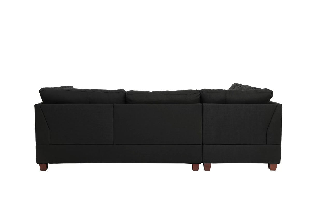 The Thornton Black Sectional – 3 Piece - view 5