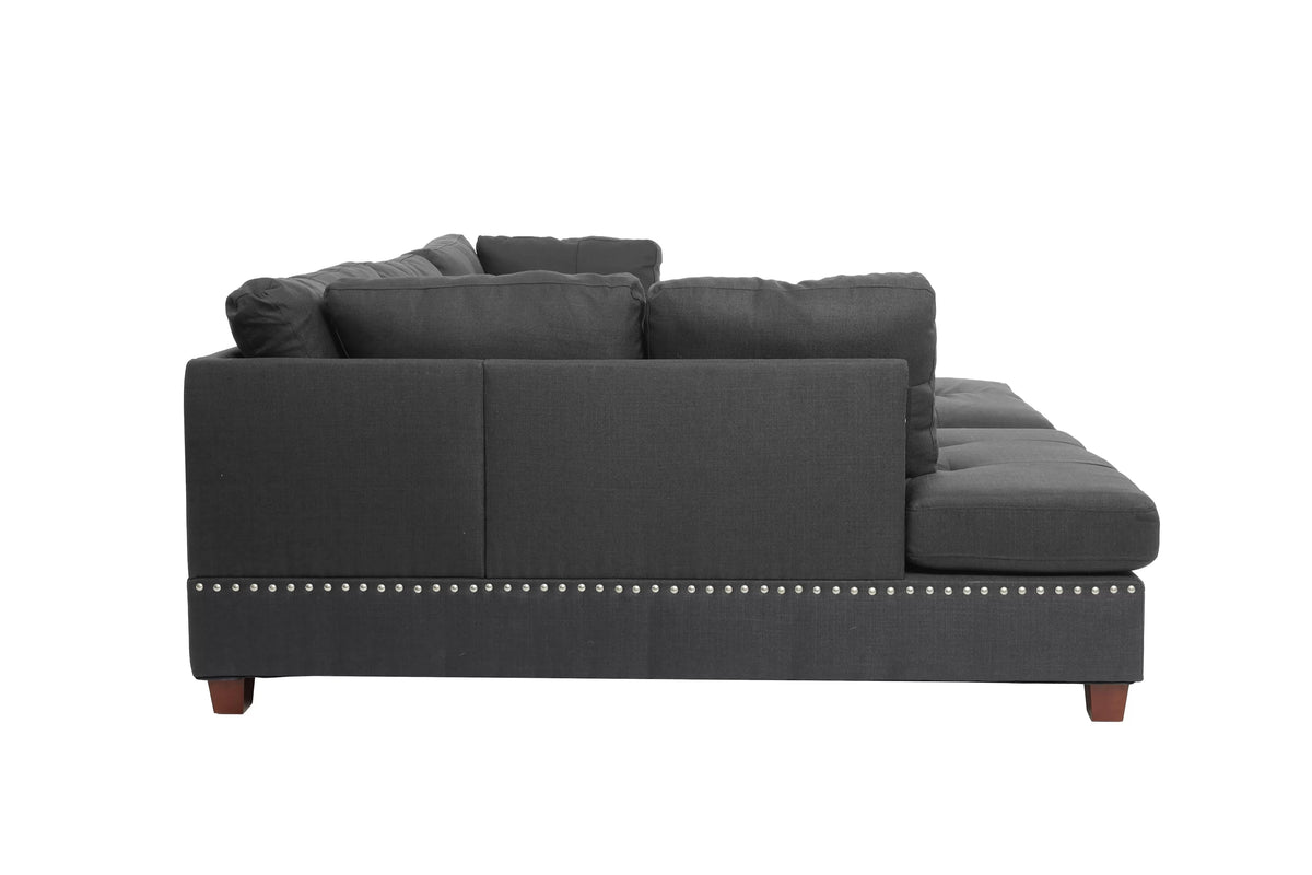 The Thornton Blue Gray Sectional – 3 Piece - view 4