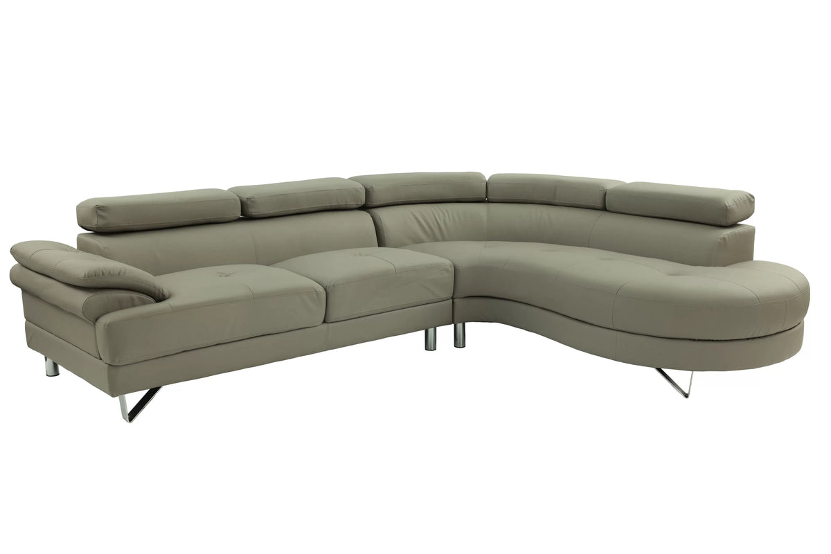 The Calloway Light Gray Sectional – 2 Piece - view 3
