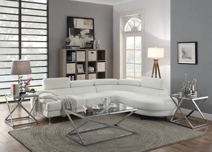 The Calloway White Sectional – 2 Piece
