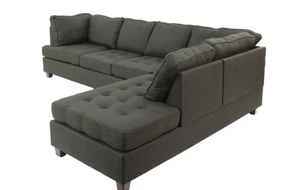 The Whitaker Ash Black Sectional – 2 Piece