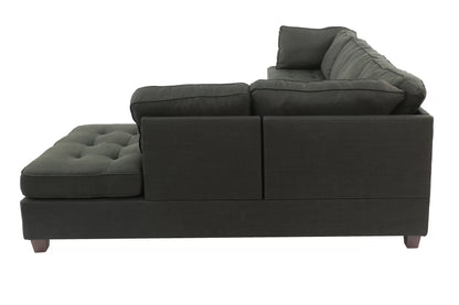 The Whitaker Ash Black Sectional – 2 Piece