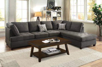 The Whitaker Ash Black Sectional – 2 Piece