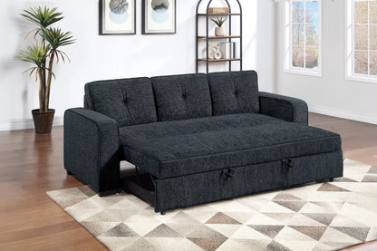 The Marlowe Black Chenille Convertible Sleeper Sofa - view 2