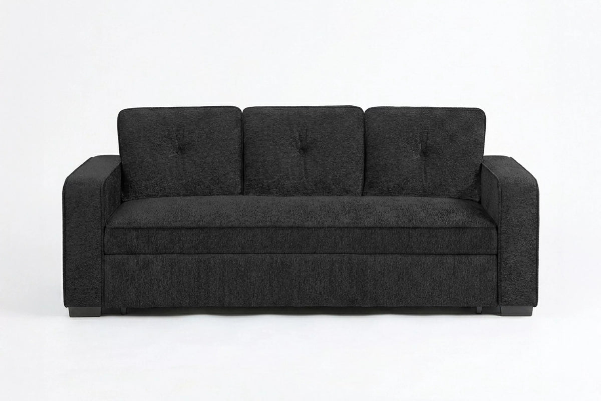 The Marlowe Black Chenille Convertible Sleeper Sofa - view 4