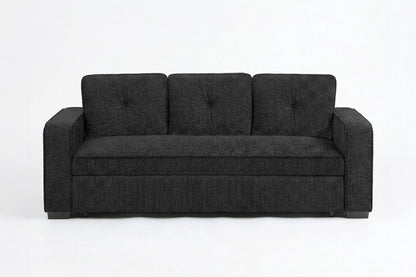 The Marlowe Black Chenille Convertible Sleeper Sofa - view 4
