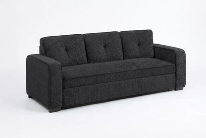 The Marlowe Black Chenille Convertible Sleeper Sofa - view 5