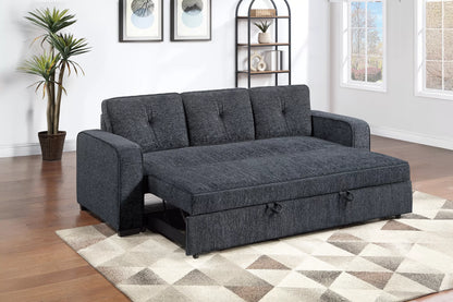 The Marlowe Dark Gray Chenille Convertible Sleeper Sofa - view 2