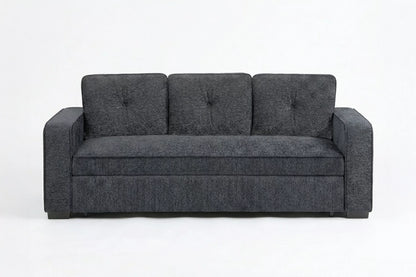 The Marlowe Dark Gray Chenille Convertible Sleeper Sofa - view 4