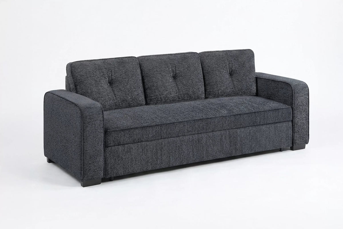The Marlowe Dark Gray Chenille Convertible Sleeper Sofa - view 5