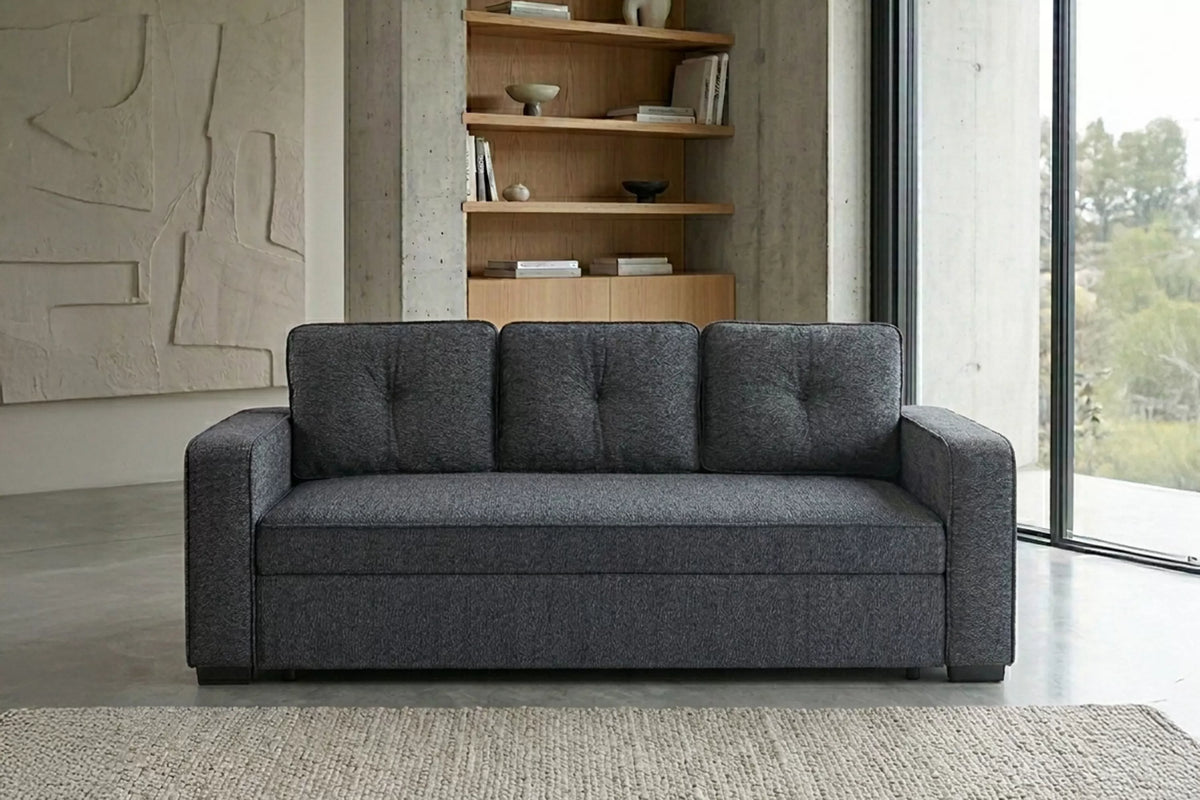 The Marlowe Dark Gray Chenille Convertible Sleeper Sofa - view 7