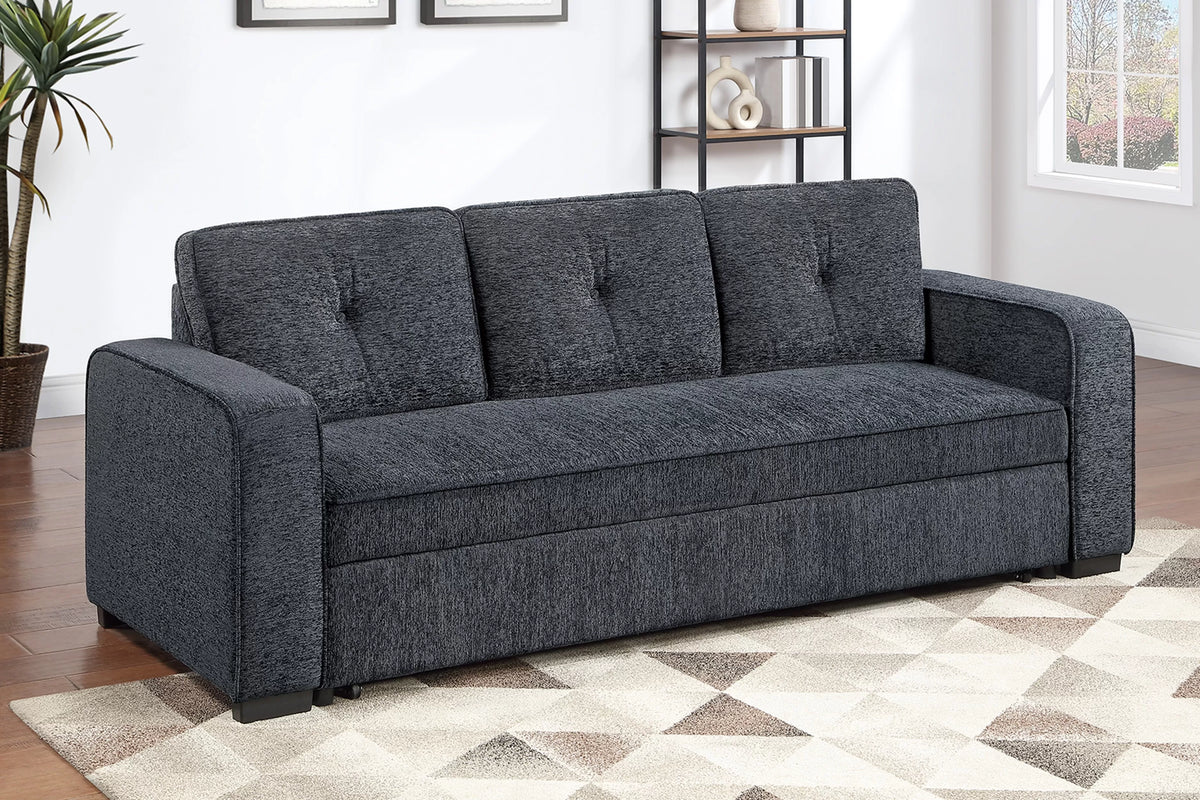 The Marlowe Dark Gray Chenille Convertible Sleeper Sofa - view 1