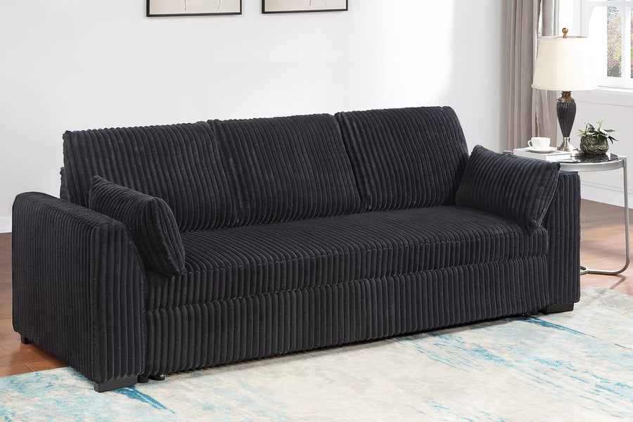 Sofá Cama Bexley Negro de Pana Convertible