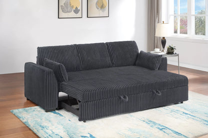 The Bexley Gray Corduroy Convertible Sleeper Sofa - view 2