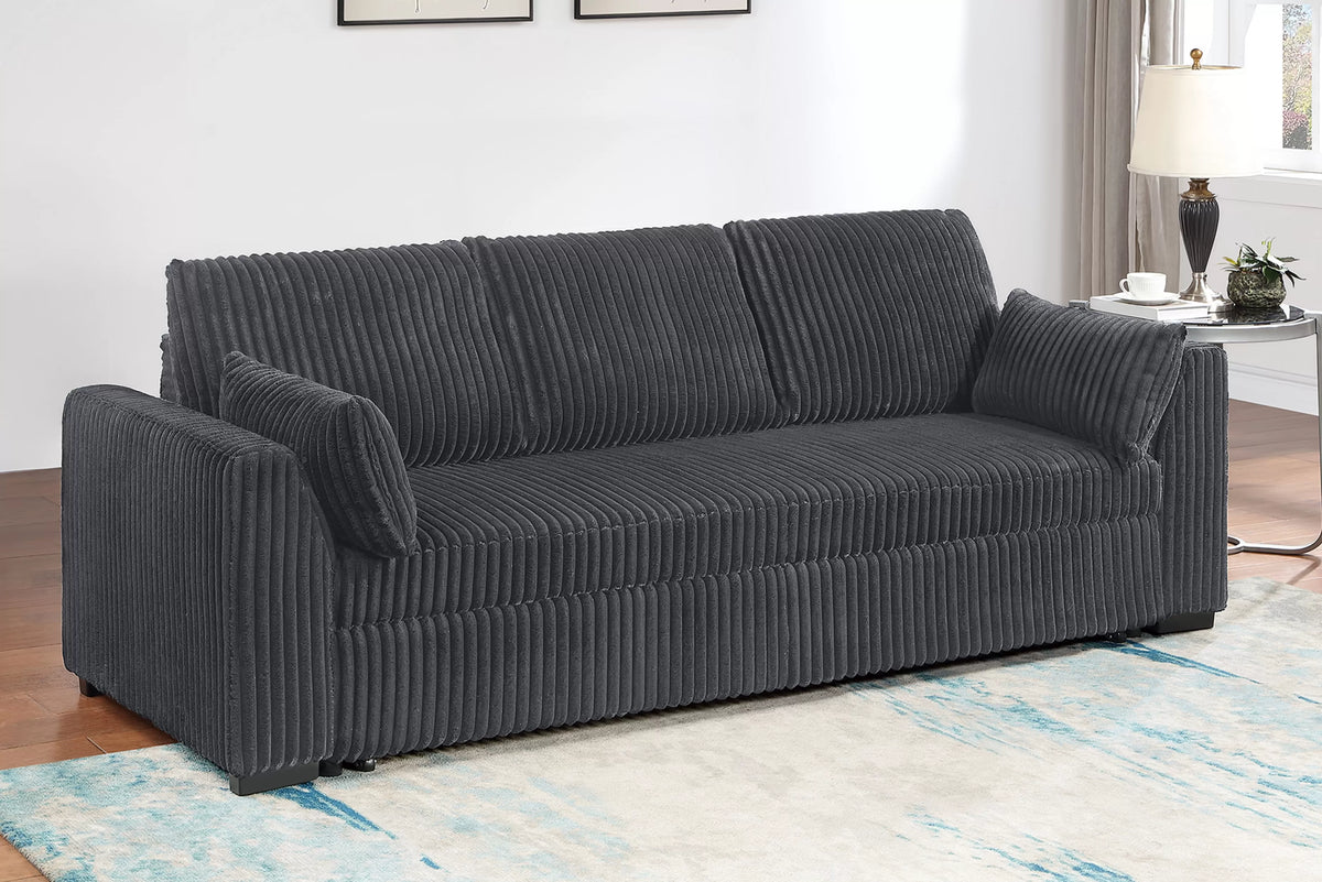 The Bexley Gray Corduroy Convertible Sleeper Sofa - view 1