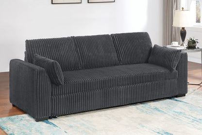 The Bexley Gray Corduroy Convertible Sleeper Sofa - view 1