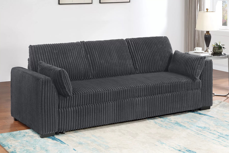 Sofá Cama Bexley Gris de Pana Convertible