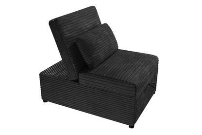 The Pemberton Black Corduroy Convertible Sleeper Chair - view 8