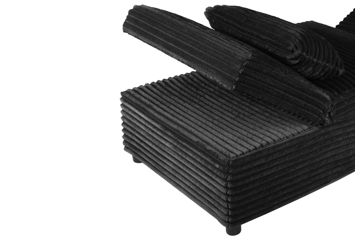 The Pemberton Black Corduroy Convertible Sleeper Chair - view 13