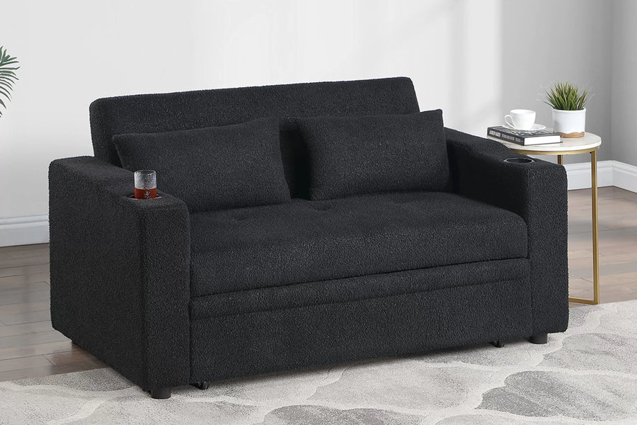 Sofá Cama Burwood Negro Convertible